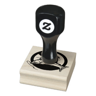 Salmon Thief Custom 2" x 2" Rubber Stamp