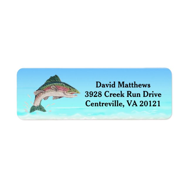 Salmon Trout Fish Return Address (Front)