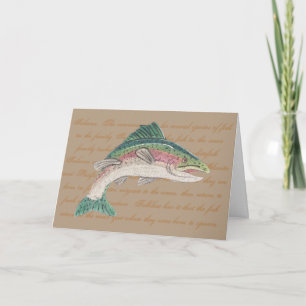 Salmon Trout Fishing Father's Day Card