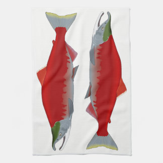 Salmon Twins Kitchen Towel