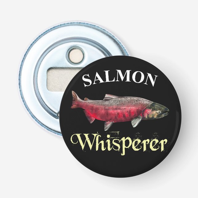 Salmon Whisperer Dark Bottle Opener (Front)