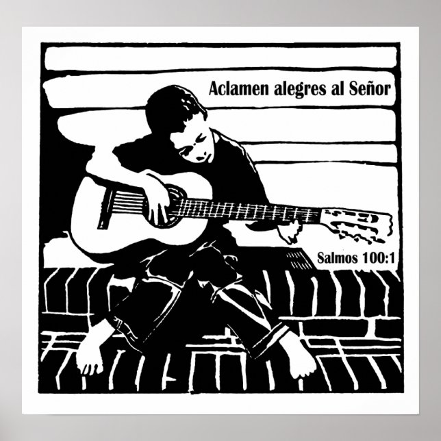 Salmos 100:1 poster (Front)