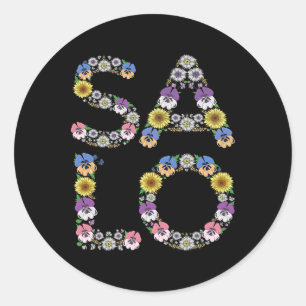 Salo - Funny Ukraine Food Floral Ukrainian Vyshyva Classic Round Sticker