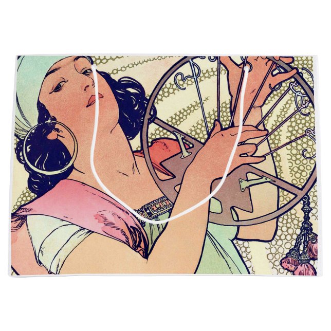 Salome, Alphonse Mucha Large Gift Bag (Front)