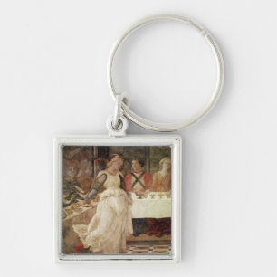 Salome dancing at the Feast of Herod Keychain