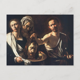Salome With Head of John The Baptist - Caravaggio Postcard