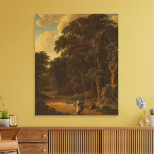 Salomon Rombouts - Forest Landscape with Forest... Canvas Print