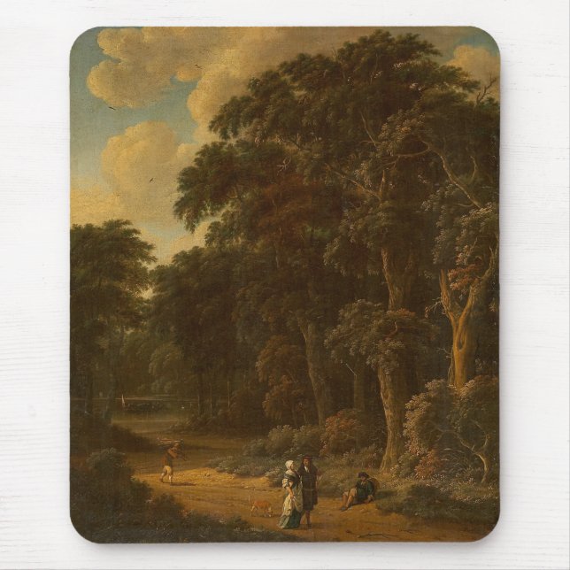 Salomon Rombouts - Forest Landscape with Forest... Mouse Pad (Front)
