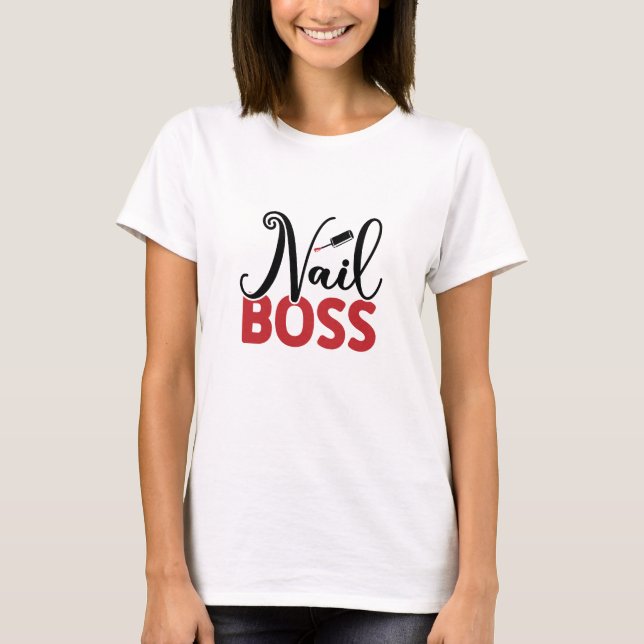Salon à ongles à ongles tendance, T-shirt Floral (Devant)