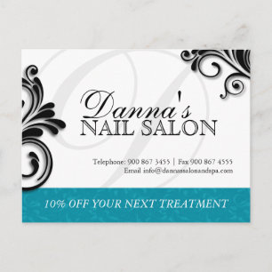 Salon à ongles et carte postale publicitaire Spa