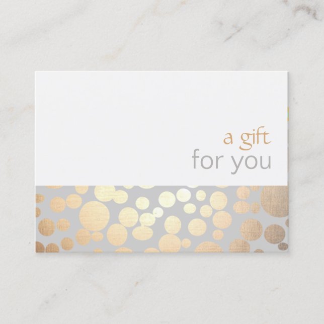 Salon and Spa Gold and Grey Gift Certificate (Front)