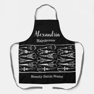 Salon Apron Scissors Custom Salon Name Uniform