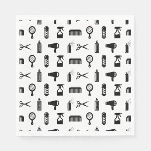 Salon & Barber Hairdresser Pattern CUSTOM COLOR Napkin