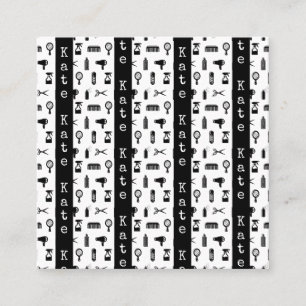 Salon & Barber Hairdresser Pattern CUSTOM NAME Calling Card