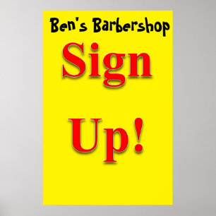 Salon Barbershop Affiches Inscrivez-vous