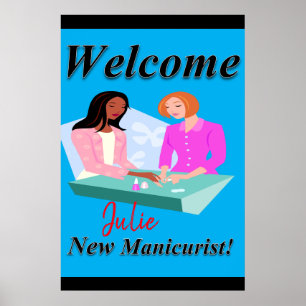 Salon Barbershop Affiches Nouvelle manucure
