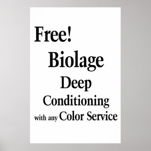 Salon Barbershop Poster Hair Conditioning Biolage 