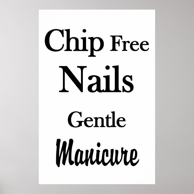 Salon Barbershop Poster Manicure Chip Free Nails? (Devant)
