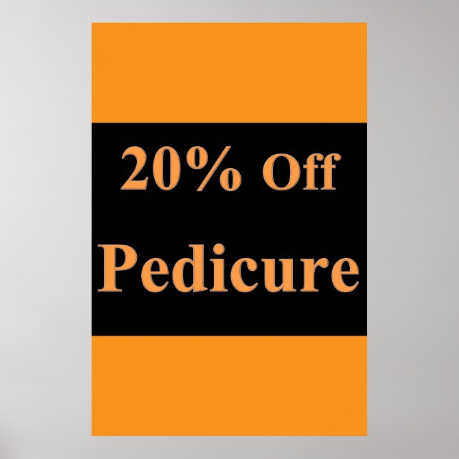 Salon Barbershop Posters 20% Off Pedicure (Devant)