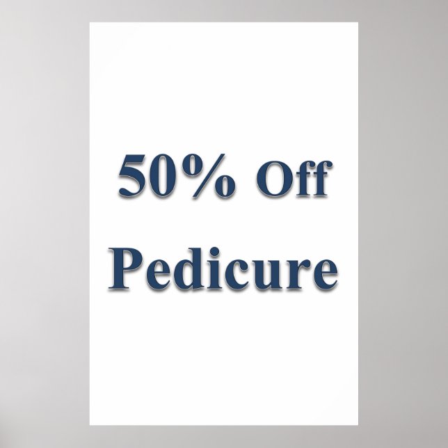 Salon Barbershop Posters 50% Off Pedicure (Devant)