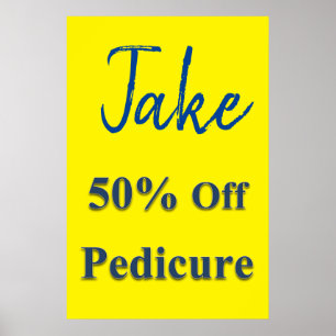 Salon Barbershop Posters 50% off Pedicure