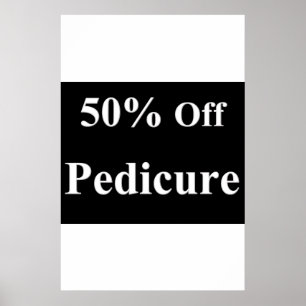 Salon Barbershop Posters 50% Off Pedicure