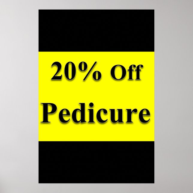 Salon Barbershop Posters Combo 20% Off Pedicure (Front)