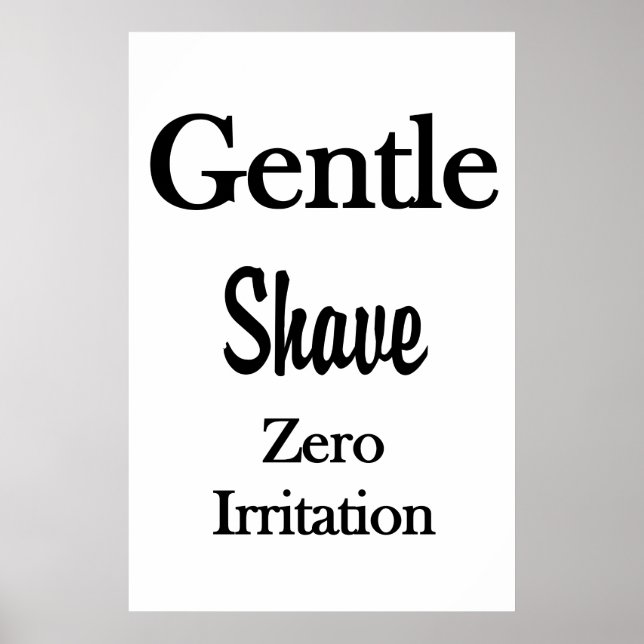 Salon Barbershop Posters Gentle Shave  (Devant)