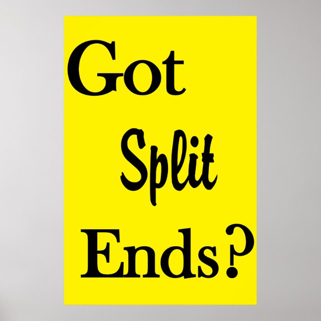 Salon Barbershop Posters Got Split Ends? (Front)