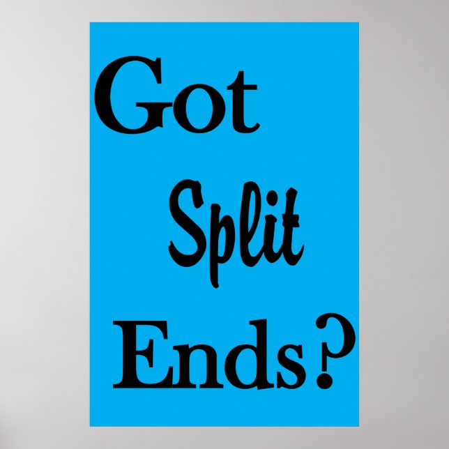 Salon Barbershop Posters Got Split Ends? (Devant)