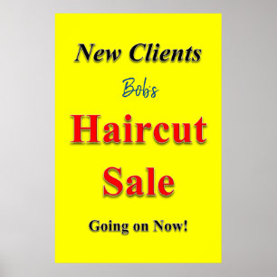 Salon Barbershop Posters Haircut Vente