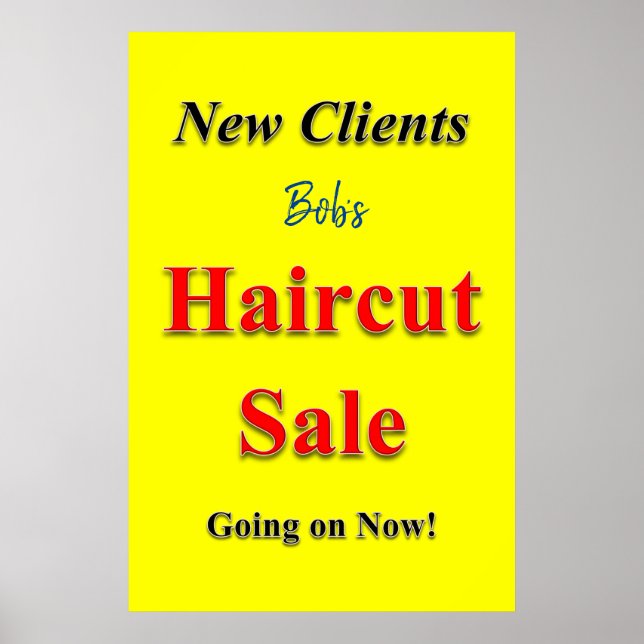 Salon Barbershop Posters Haircut Vente (Devant)
