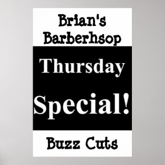 Salon Barbershop Posters jeudi Buzz Coupes