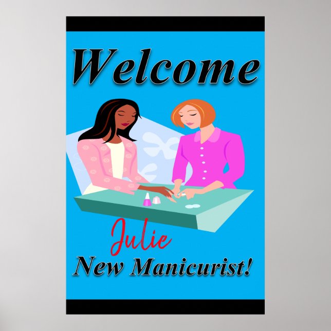 Salon Barbershop Posters New Manicure (Front)