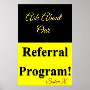 Salon Barbershop Posters Referral Program