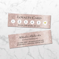 Salon Blush Rose Gold Glitter 6 Punch Customer
