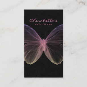 Salon Business Card Spa Butterfly Pink Purple