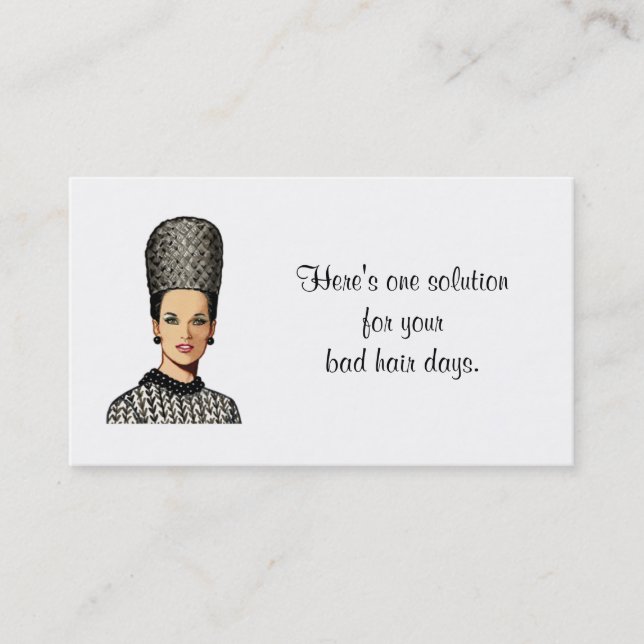 Salon Business Card with Vintage Image (Front)