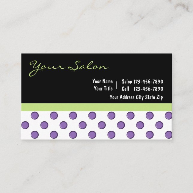 Salon Business Cards (Front)