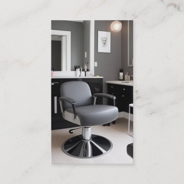 Salon Chair Elegance Business Card (Front)