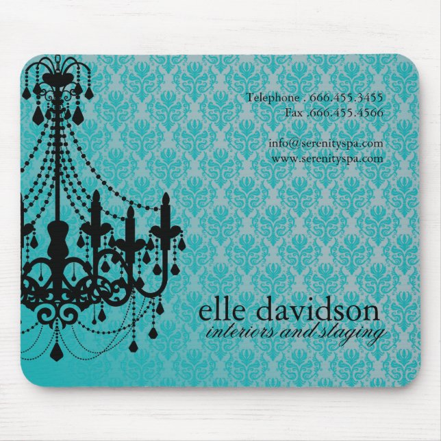 Salon Chandelier Mousepad (Front)