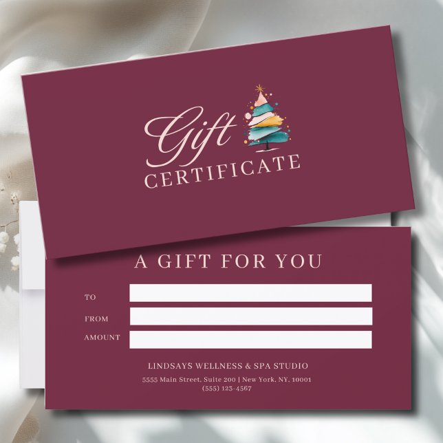 SALON CHRISTMAS TREE BUSINESS CERTIFICATE  (SALON CHRISTMAS TREE BUSINESS CERTIFICATE)