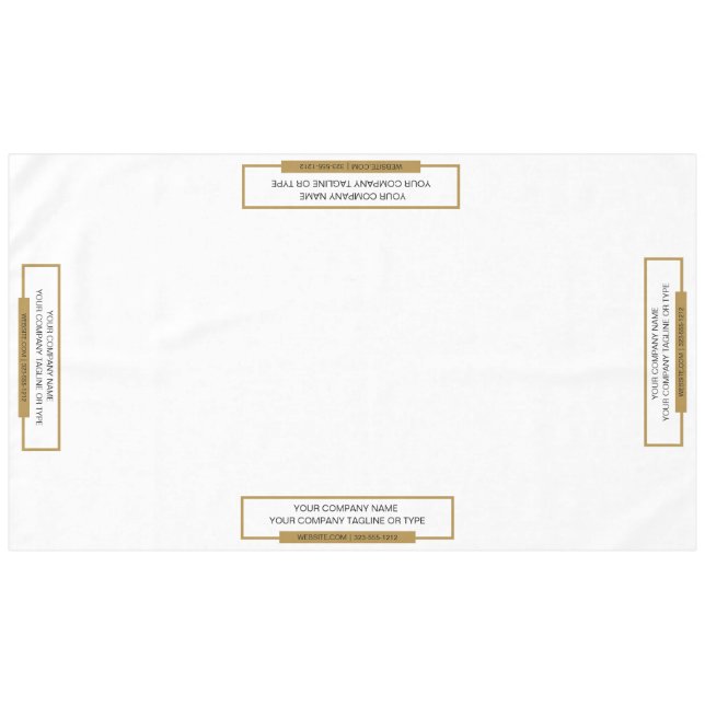 Salon de 60 po x 104 po Nappe Or Noir (Devant (Horizontal))