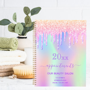Salon de beauté iridescent à paillettes roses 2023