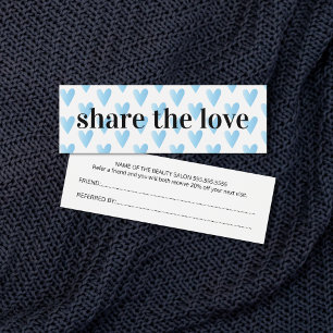 Salon de beauté moderne Cool Blue Hearts