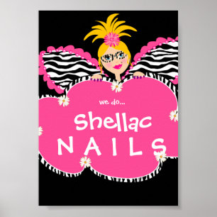 Salon de beauté Nails mignon Fairy Fashion Poster 