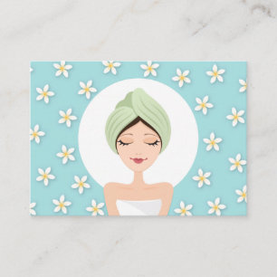 Salon de beauté ou carte de visite spa - bleu aqu