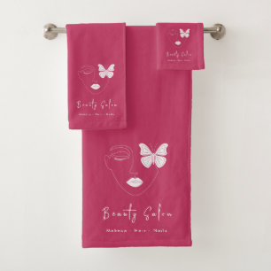 Salon de beauté professionnel minimaliste rose cha