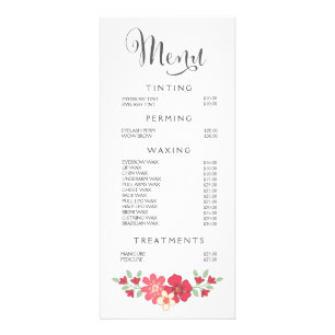 Salon de beauté rose Beauty Menu Prix