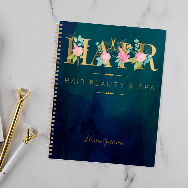 Salon de cheveux fausse feuille d'or rendez-vous d (Créateur téléchargé)